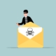 Free mail phishing scam vector