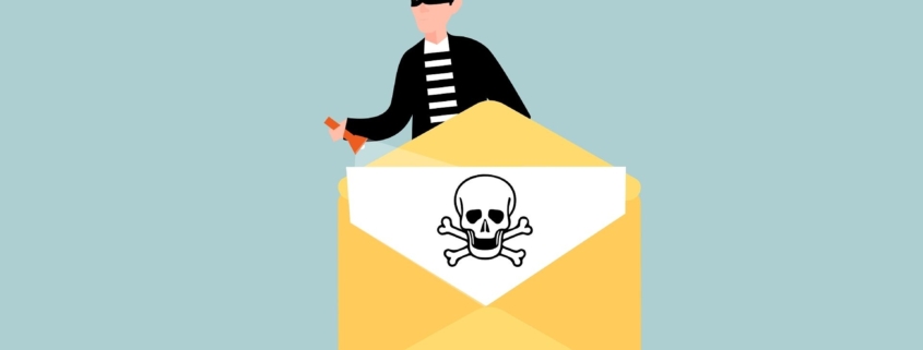 Free mail phishing scam vector